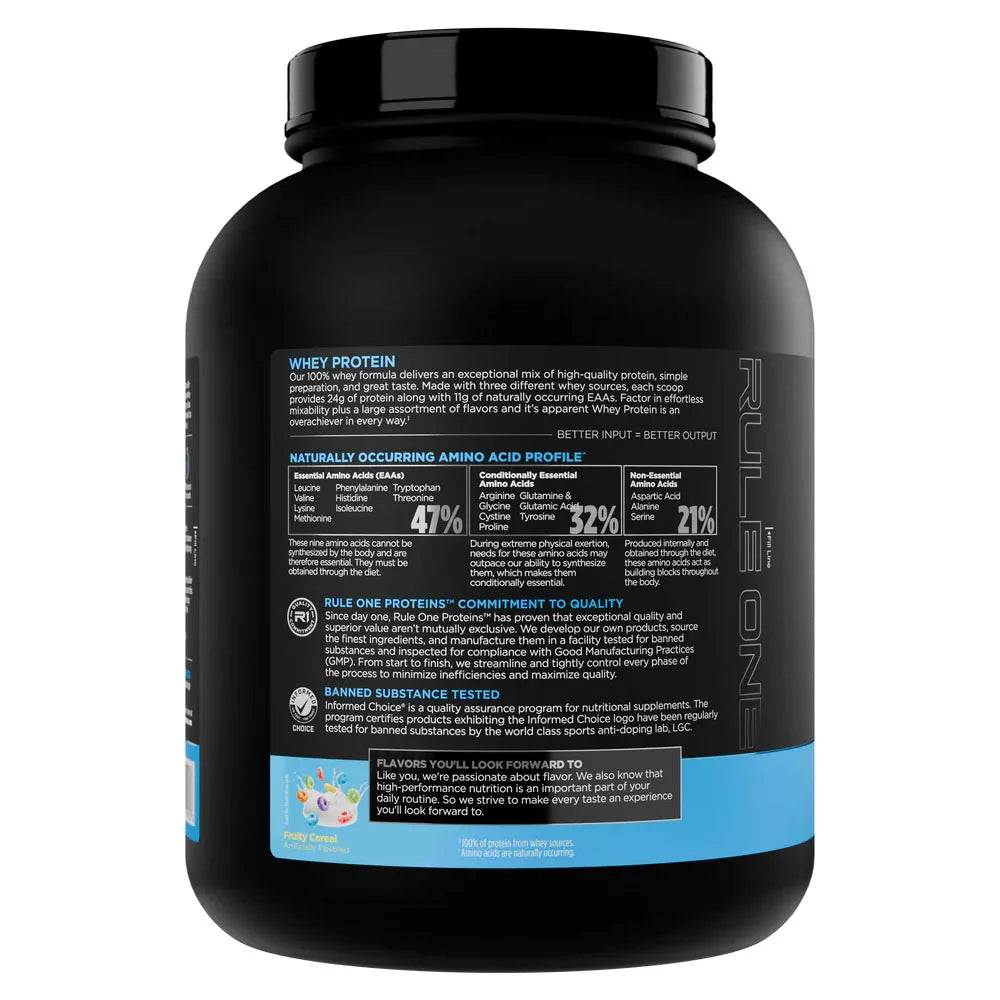 Rule1 Whey Protein (2240 g, Fruity Cereal)