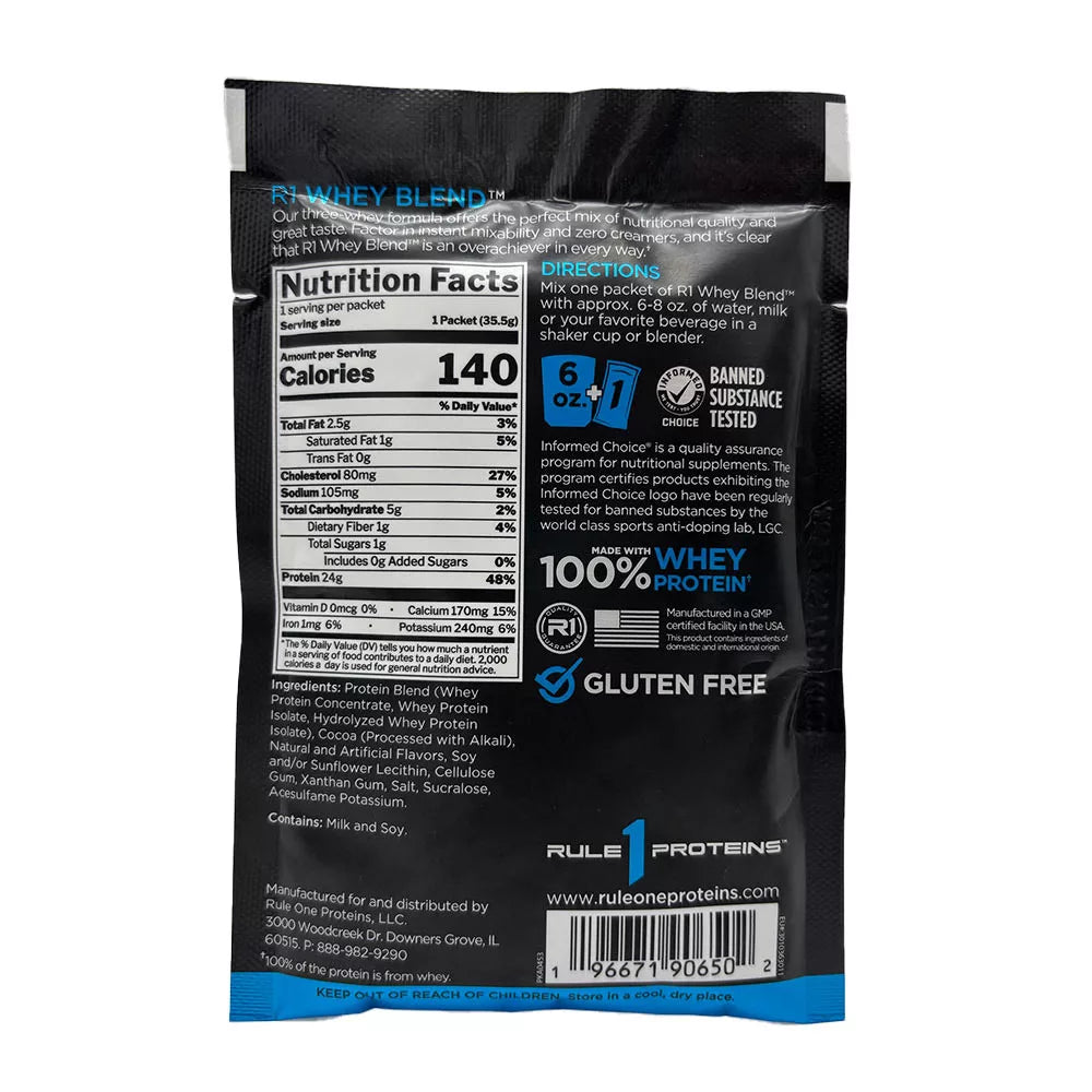Rule1 Whey Blend Sample (1 pc, Chocolate Peanut Butter)