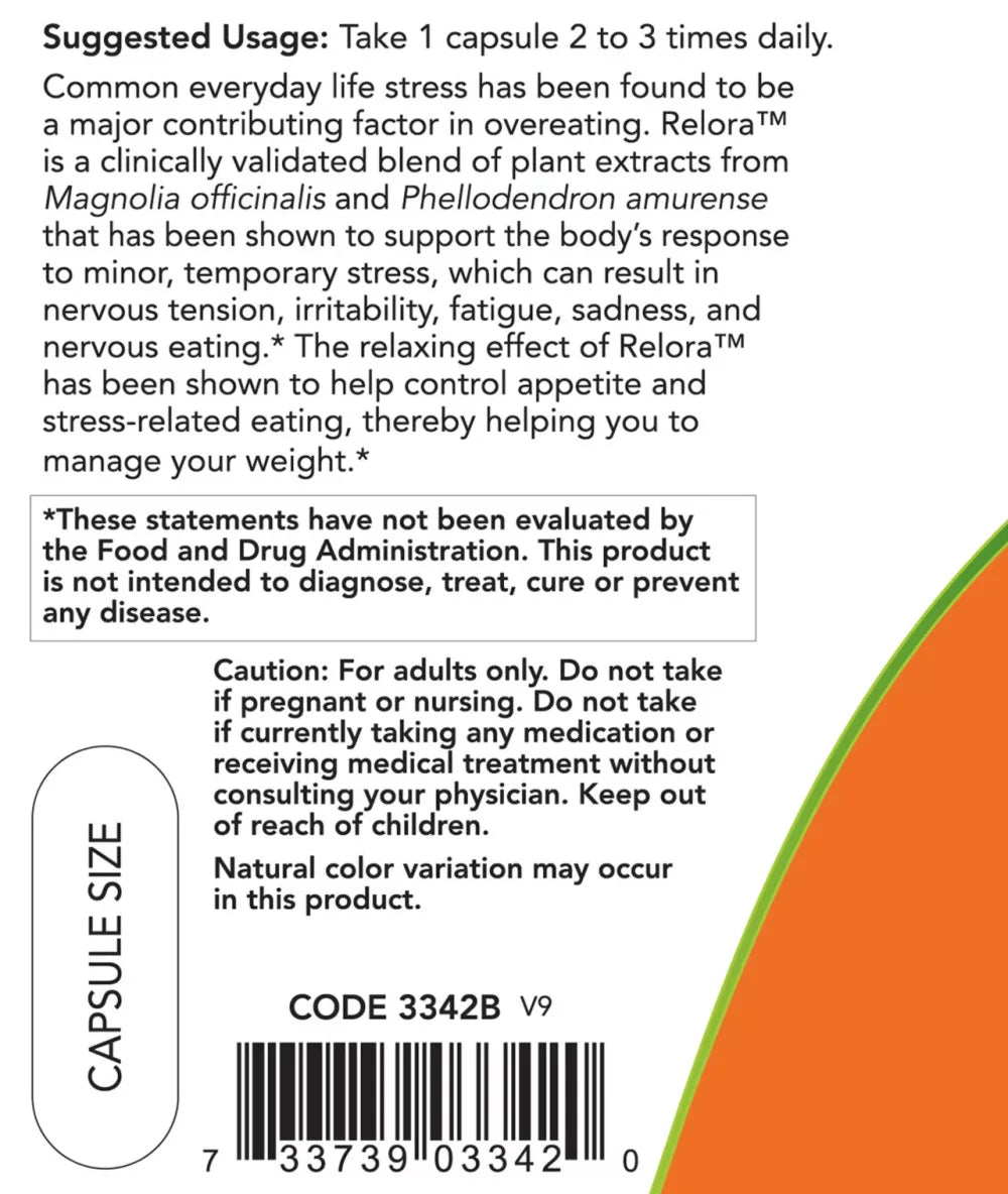 Now Foods Relora® 300 mg (60 Veg Capsules)