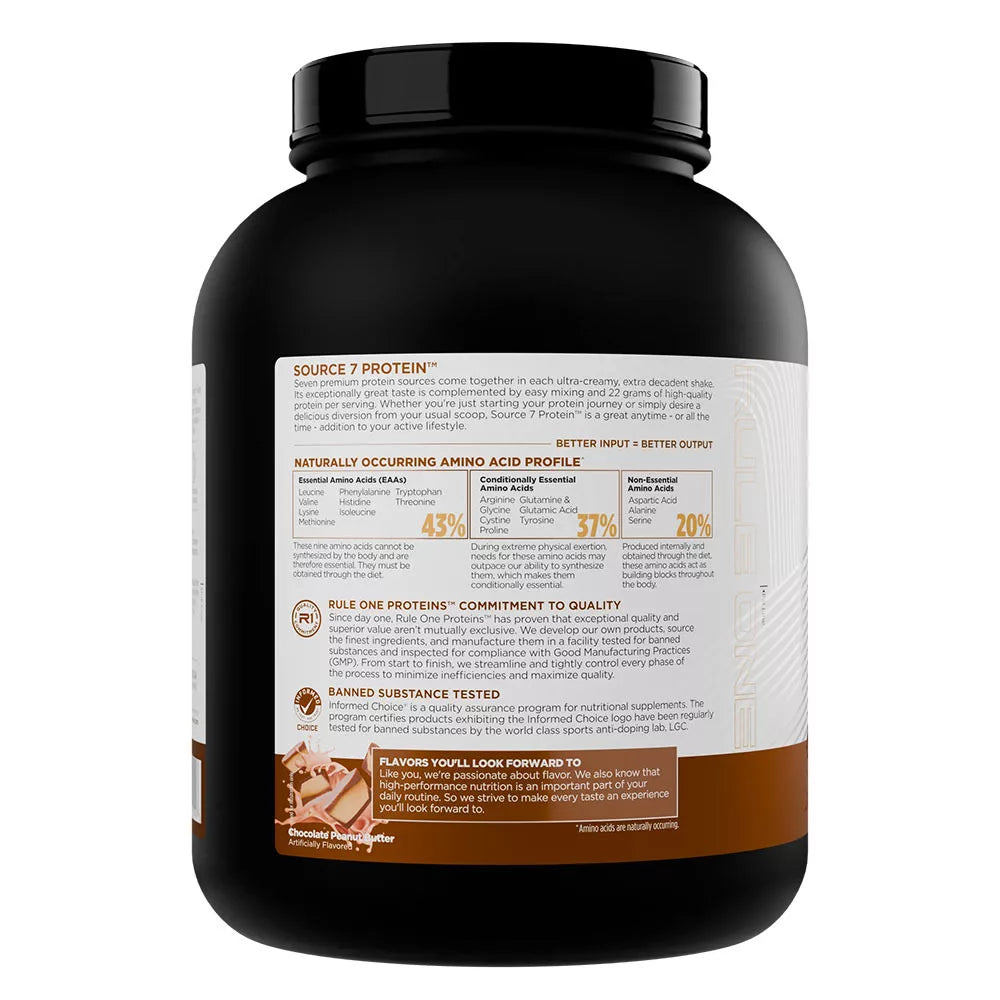 Rule1 Source 7 Protein (1830 g, Chocolate Peanut Butter)