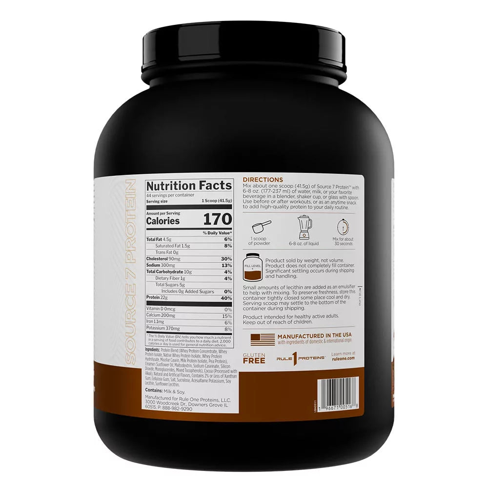 Rule1 Source 7 Protein (1830 g, Chocolate Peanut Butter)
