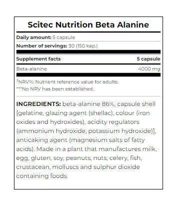 Scitec Nutrition Beta Alanine (150 Capsules)