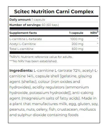 Scitec Nutrition Carni Complex (60 Capsules)