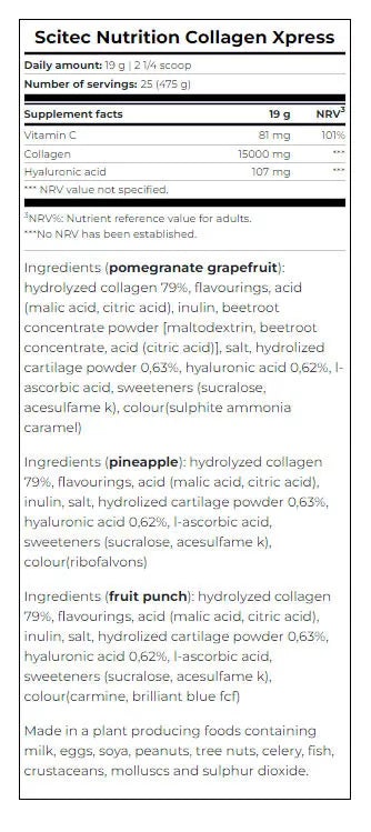 Scitec Nutrition Collagen Xpress (475 g, Pomegranate Grapefruit)