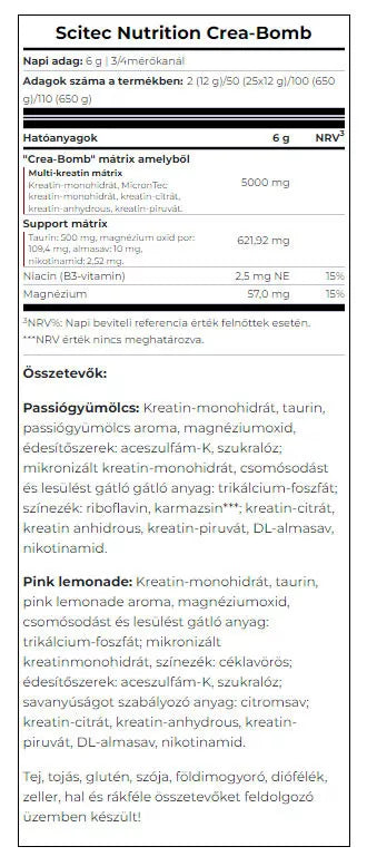 Scitec Nutrition Crea-Bomb (660 g, Passionfruit)
