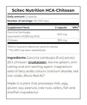 Scitec Nutrition HCA-Chitosan (100 Capsules)