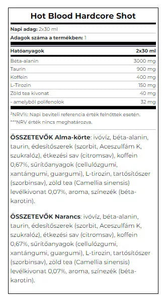 Scitec Nutrition Hot Blood Hardcore Shot (60 ml, Apple Pear)