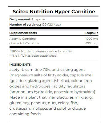 Scitec Nutrition Hyper Carnitine (120 Capsules)