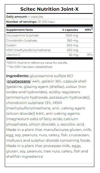 Scitec Nutrition Joint-X (100 Capsules)