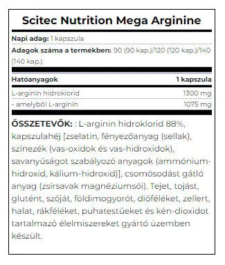 Scitec Nutrition Mega Arginine (140 capsules)