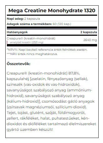Scitec Nutrition Mega Creatine Monohydrate 1320 (120 Capsules)