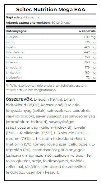 Scitec Nutrition Mega EAA (240 Capsules)