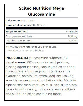 Scitec Nutrition Mega Glucosamine (100 Capsules)