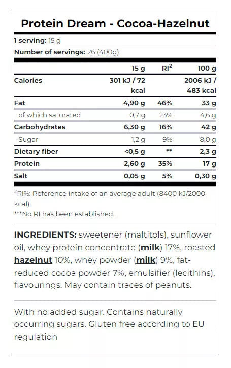 Scitec Nutrition Protein Dream (400 g, Cocoa Hazelnut)
