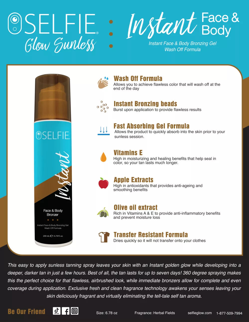 Selfie Instant Body Bronzer (200 ml)