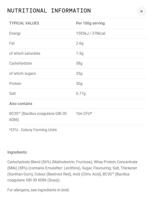Science in Sport Beta Recovery (1500 g, Strawberry)