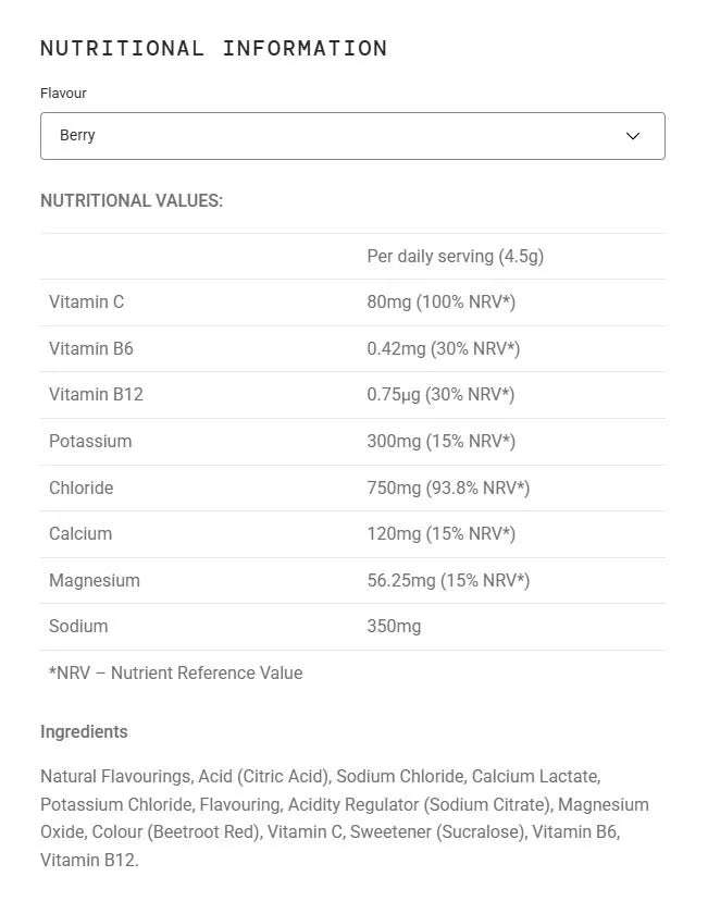 Science in Sport Hydro+ (6 x 4,5 g, Berry)