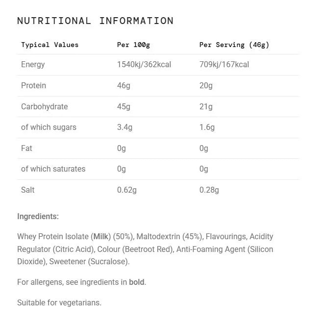 Science in Sport Rego Clear Recovery (460 g, Raspberry & Cranberry)
