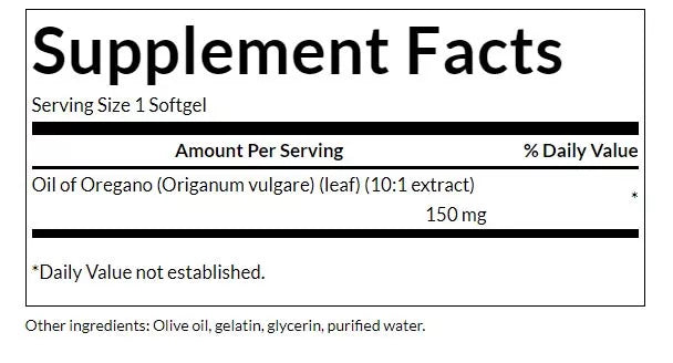 Swanson Oregano Oil 10:1 Extract (120 Softgels)