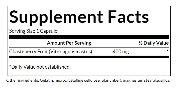 Swanson Full Spectrum Chasteberry Fruit (120 Capsules)