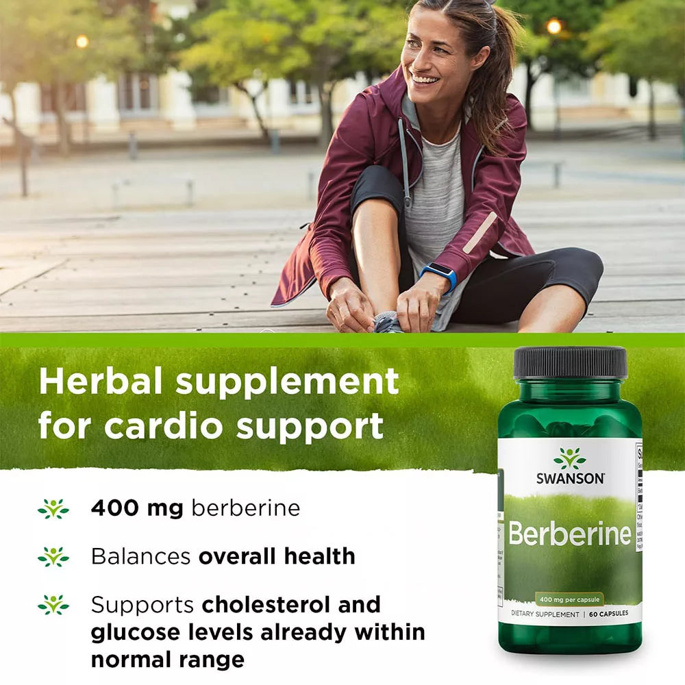 Swanson Berberine 400 mg (60 Veg Capsules)
