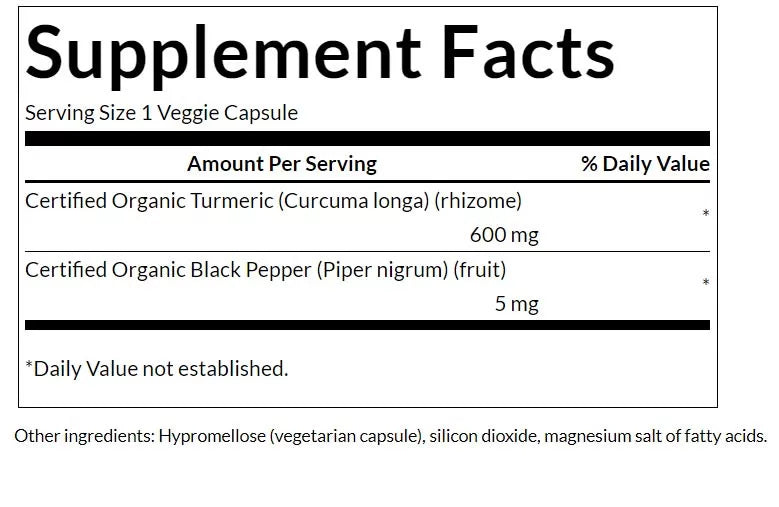 Swanson Turmeric & Black Pepper (60 Capsules)