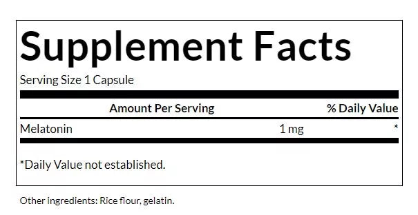 Swanson Melatonin 1 mg (120 Capsules)