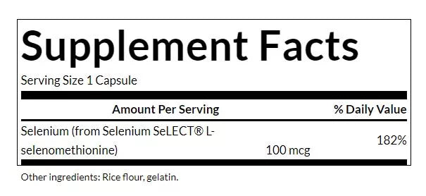 Swanson Selenium (L-Selenomethionine) (200 Capsules)