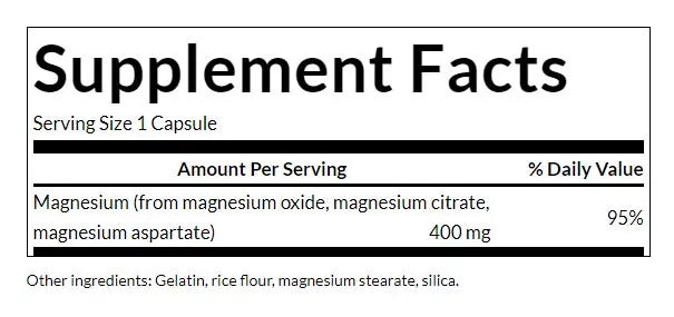 Swanson Triple Magnesium Complex (100 Capsules)