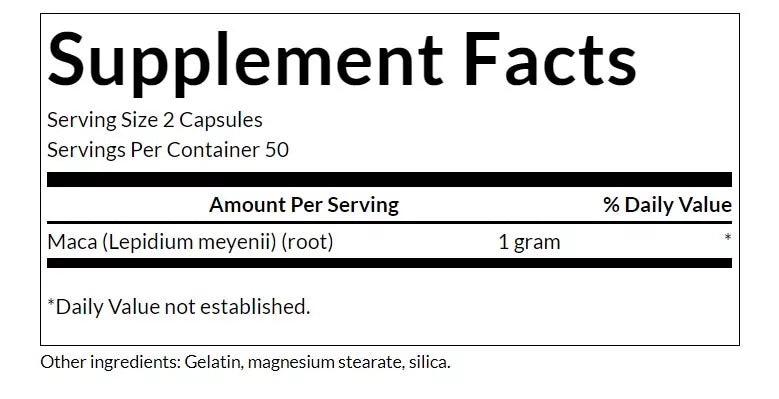Swanson Full Spectrum Maca 500 mg (100 Capsules)