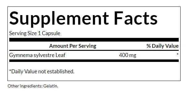 Swanson Gymnema Sylvestre Leaf (100 Capsules)
