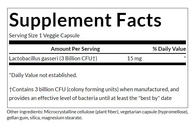 Swanson Lactobacillus Gasseri 3 Billion CFU (60 Capsules)