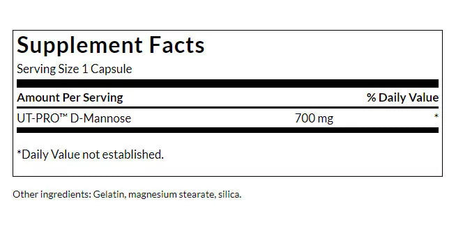 Swanson D-Mannose (60 Capsules)