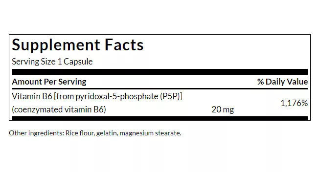 Swanson P-5-P 20 mg (60 Capsules)
