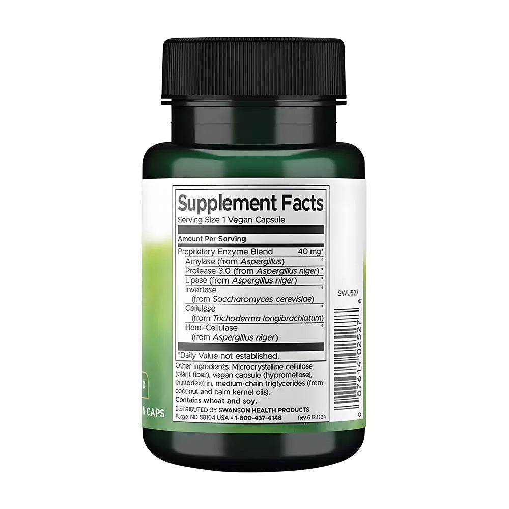 Swanson Anti-Gas Enzyme - Higher Strength (90 Veg Capsules)