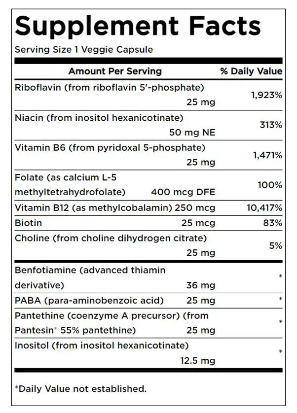 Swanson Activated B-Complex High Bioavailability (60 Veggie Capsules)