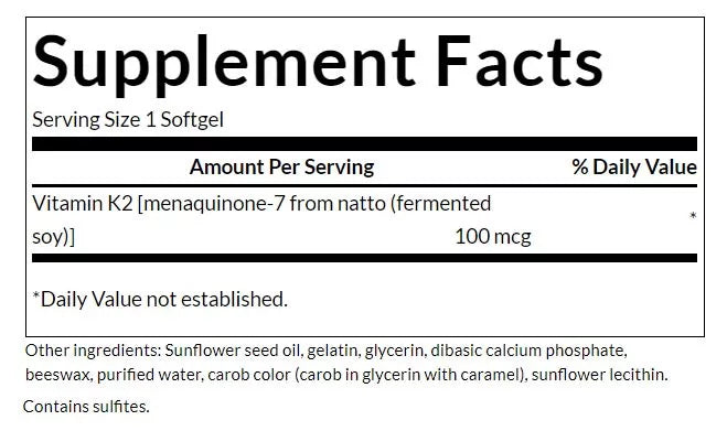 Swanson Vitamin K2 - Natural (30 Softgels)