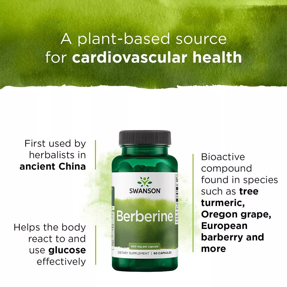 Swanson Berberine 400 mg (60 Veg Capsules)