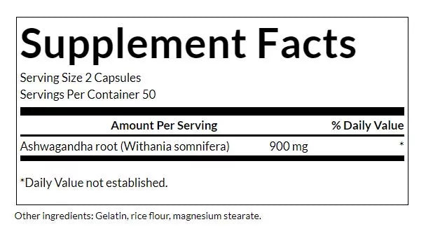Swanson Ashwagandha (100 Capsules)