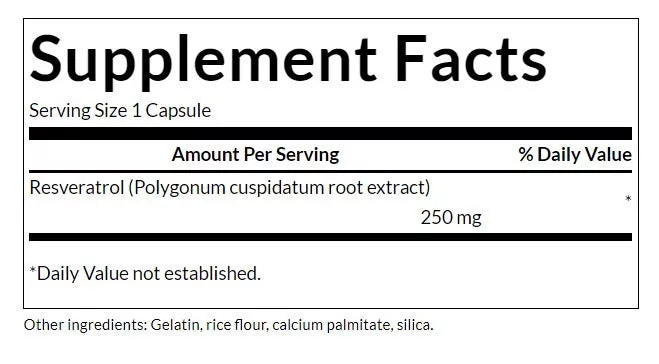 Swanson Resveratrol - Higher Potency 250 MG (30 Capsules)