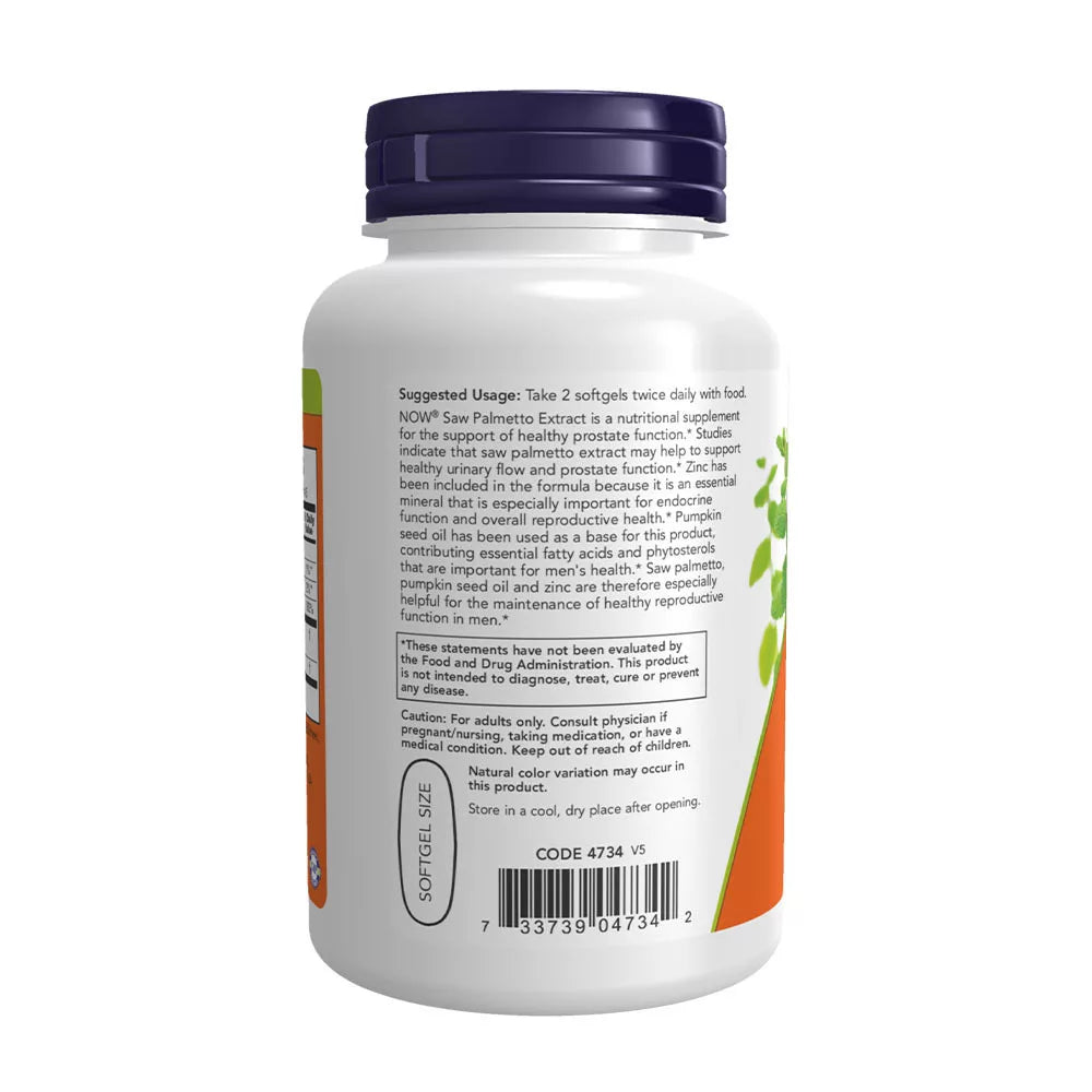 Now Foods Saw Palmetto Extract 80 mg (90 Softgels)