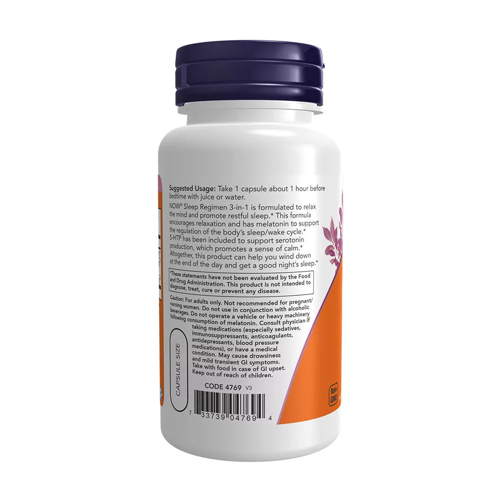 Now Foods Sleep Regimen 3-in-1 (90 Veg Capsules)