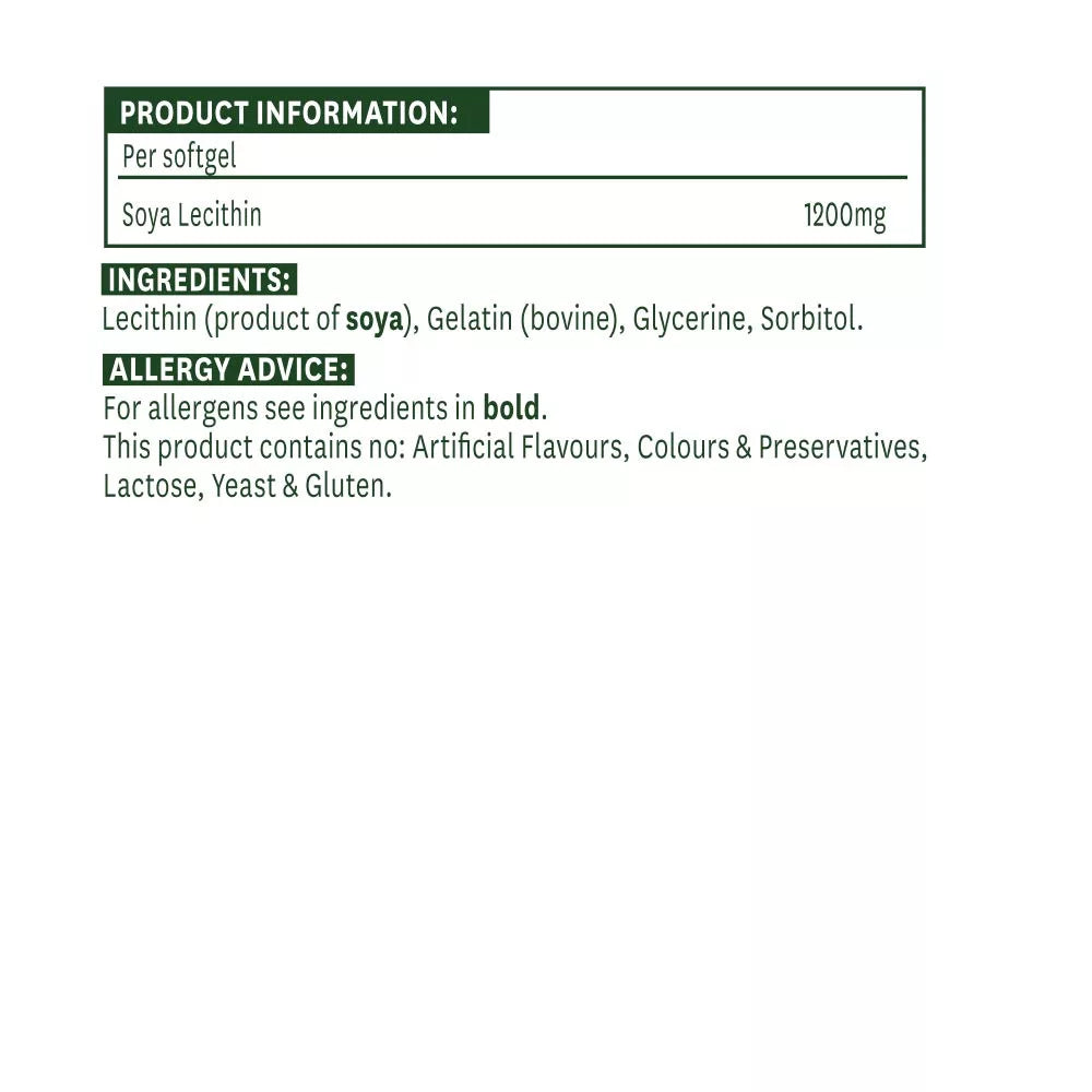 Natures Aid Soya Lecithin 1200 mg (90 Softgels)