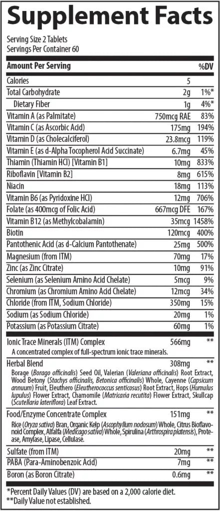 Trace Minerals Stress-X (60 Tablets)