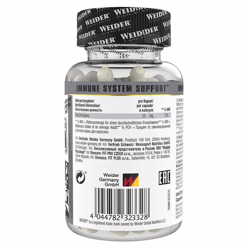 Weider Strong Zinc, 25mg (120 Capsules)