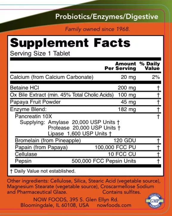 Now Foods Super Enzymes (180 Tablets)