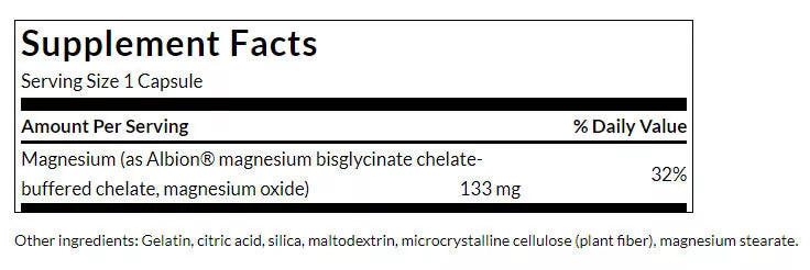 Swanson Albion Magnesium Glycinate (90 Capsules)