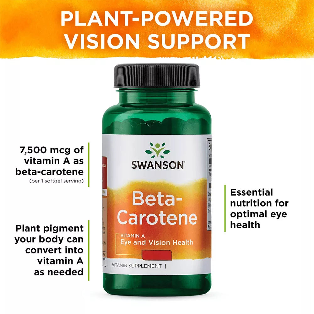 Swanson Beta-Carotene (Vitamin A) (100 Softgels)