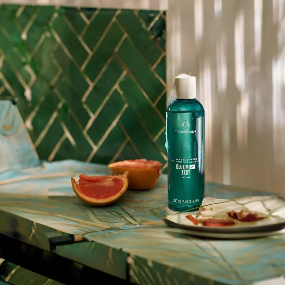The Body Shop Blue Musk Zest Hair and Body Wash (250 ml)