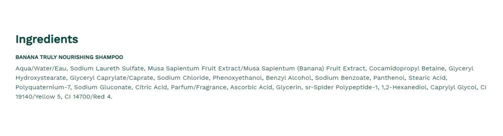 The Body Shop Banana Shampoo (250 ml)
